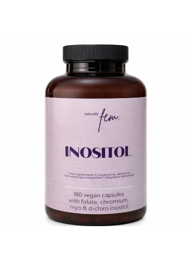 معامل كيو اس تي ايه كبسولات نباتية تحتوي على 4100 ملغ من إينوزيتول ميو ودي-كايرو، لدعم وظائف التمثيل الغذائي، والتوازن الهرموني، والوظائف النفسية. 9 مكونات في 1: إينوزيتول، حمض الفوليك، 5-MTHF، كروم، زنك، فيتامينات B6، B12، وD3. - Image 1